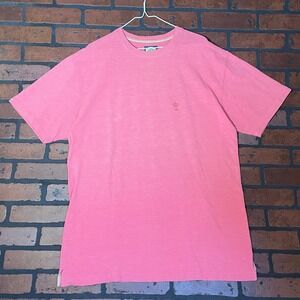 Tommy Bahama Men's L Relax Pink‎ Cotton Oversized T-Shirt Split Hem